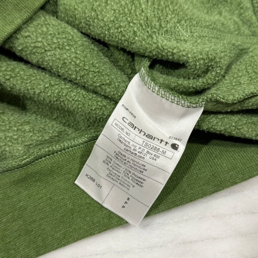 Carhartt Loose Fit Green Graphic Sleeve Hoodie Sweatshirt TS0288-M Small - Picture 5 of 8